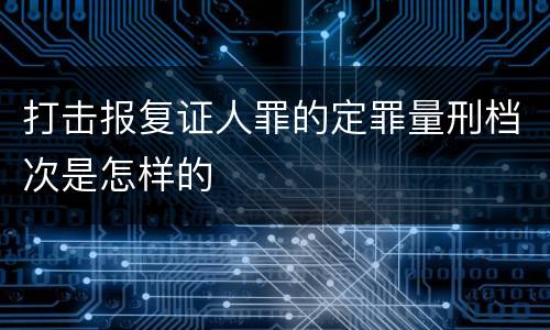 打击报复证人罪的定罪量刑档次是怎样的