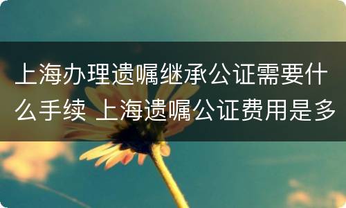 上海办理遗嘱继承公证需要什么手续 上海遗嘱公证费用是多少