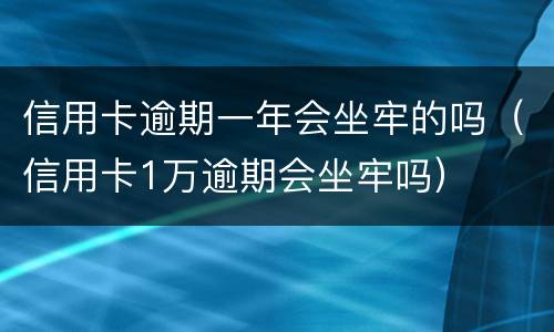 信用卡逾期一年会坐牢的吗（信用卡1万逾期会坐牢吗）