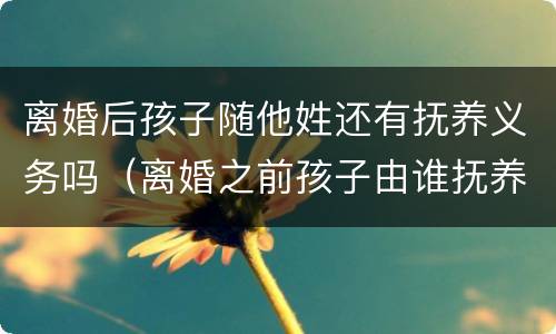 离婚后孩子随他姓还有抚养义务吗（离婚之前孩子由谁抚养）