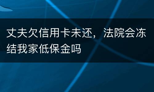 丈夫欠信用卡未还，法院会冻结我家低保金吗