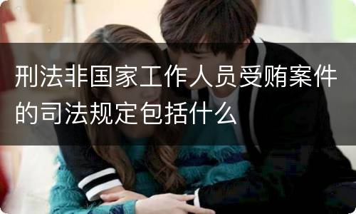 刑法非国家工作人员受贿案件的司法规定包括什么