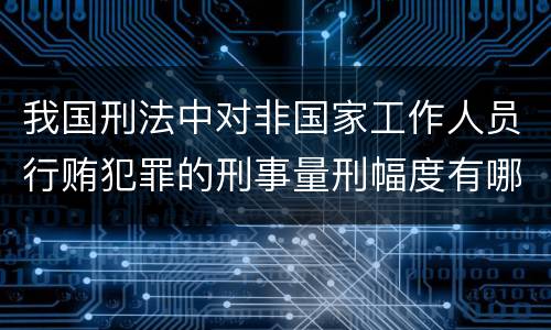 我国刑法中对非国家工作人员行贿犯罪的刑事量刑幅度有哪些