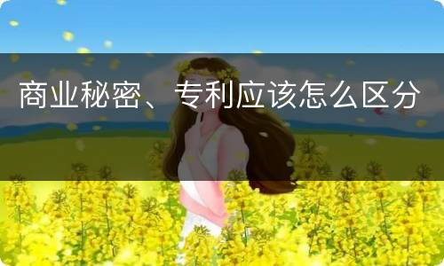 商业秘密、专利应该怎么区分