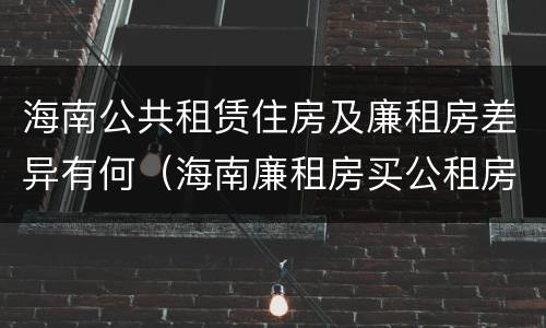 海南公共租赁住房及廉租房差异有何（海南廉租房买公租房后悔了）