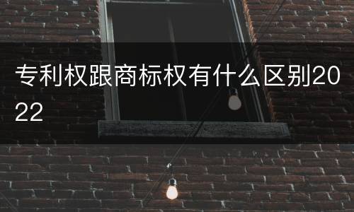专利权跟商标权有什么区别2022