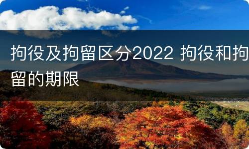 拘役及拘留区分2022 拘役和拘留的期限
