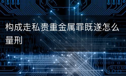 构成走私贵重金属罪既遂怎么量刑