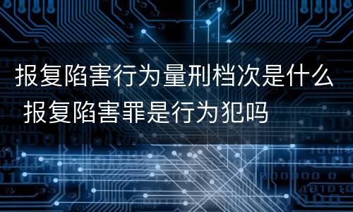 报复陷害行为量刑档次是什么 报复陷害罪是行为犯吗