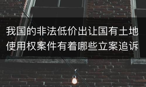 我国的非法低价出让国有土地使用权案件有着哪些立案追诉标准
