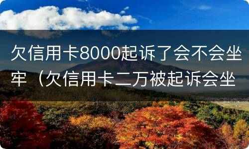 欠信用卡8000起诉了会不会坐牢（欠信用卡二万被起诉会坐牢吗）