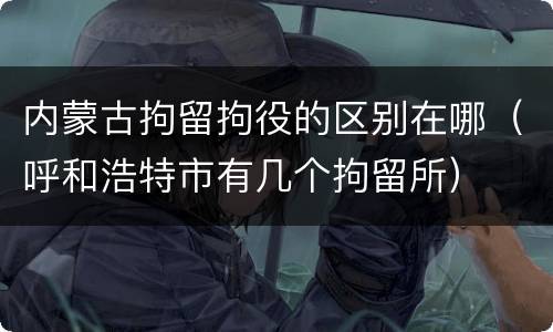 内蒙古拘留拘役的区别在哪（呼和浩特市有几个拘留所）