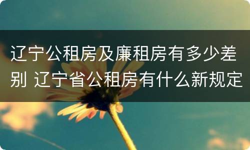 辽宁公租房及廉租房有多少差别 辽宁省公租房有什么新规定