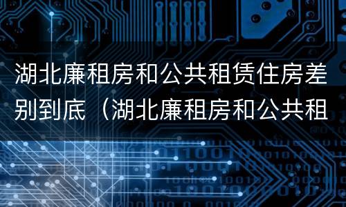 湖北廉租房和公共租赁住房差别到底（湖北廉租房和公共租赁住房差别到底是什么）