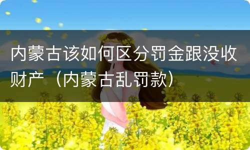 内蒙古该如何区分罚金跟没收财产（内蒙古乱罚款）