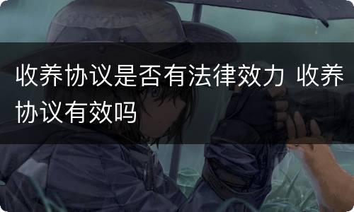 收养协议是否有法律效力 收养协议有效吗