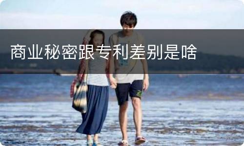 商业秘密跟专利差别是啥