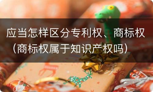 应当怎样区分专利权、商标权（商标权属于知识产权吗）