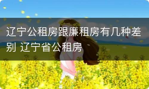 辽宁公租房跟廉租房有几种差别 辽宁省公租房