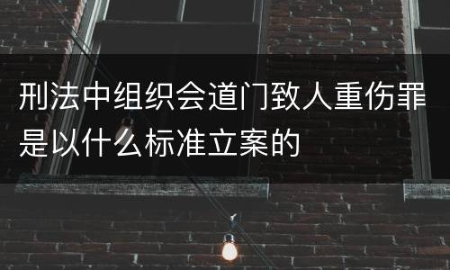 刑法中组织会道门致人重伤罪是以什么标准立案的