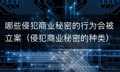 哪些侵犯商业秘密的行为会被立案（侵犯商业秘密的种类）