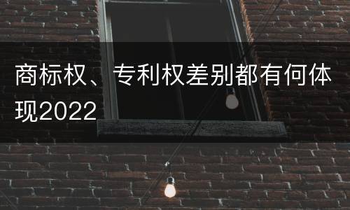 商标权、专利权差别都有何体现2022