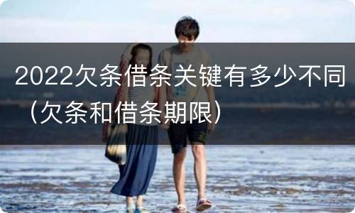 2022欠条借条关键有多少不同（欠条和借条期限）