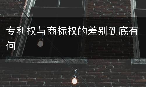 专利权与商标权的差别到底有何