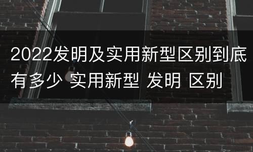2022发明及实用新型区别到底有多少 实用新型 发明 区别