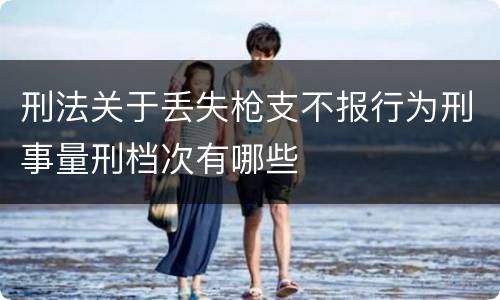刑法关于丢失枪支不报行为刑事量刑档次有哪些