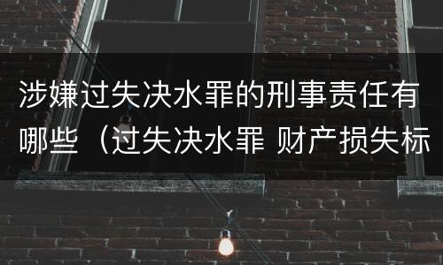涉嫌过失决水罪的刑事责任有哪些（过失决水罪 财产损失标准）