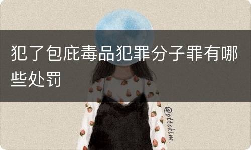 犯了包庇毒品犯罪分子罪有哪些处罚