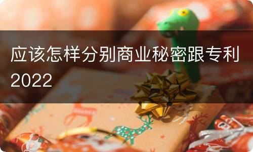 应该怎样分别商业秘密跟专利2022