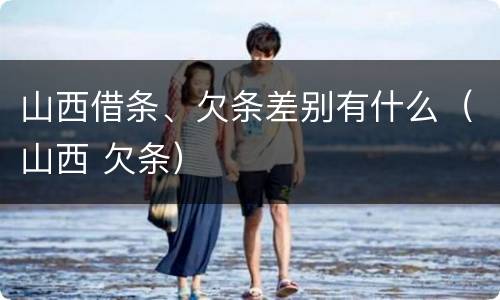山西借条、欠条差别有什么（山西 欠条）