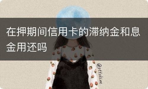 在押期间信用卡的滞纳金和息金用还吗