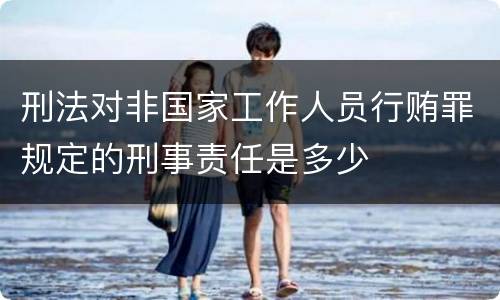 刑法对非国家工作人员行贿罪规定的刑事责任是多少