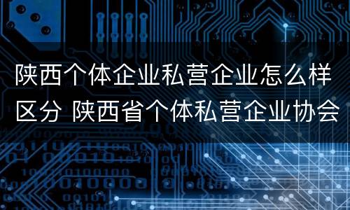 陕西个体企业私营企业怎么样区分 陕西省个体私营企业协会