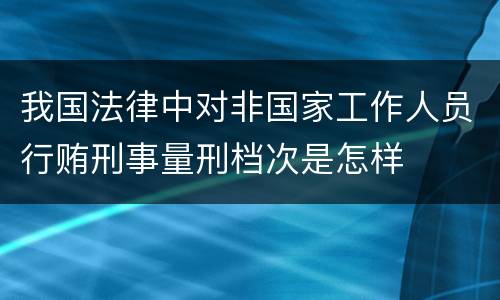我国法律中对非国家工作人员行贿刑事量刑档次是怎样