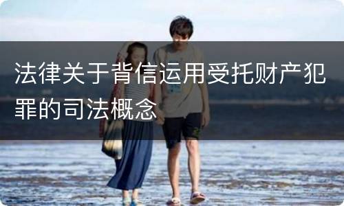 法律关于背信运用受托财产犯罪的司法概念