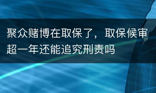 聚众赌博在取保了，取保候审超一年还能追究刑责吗
