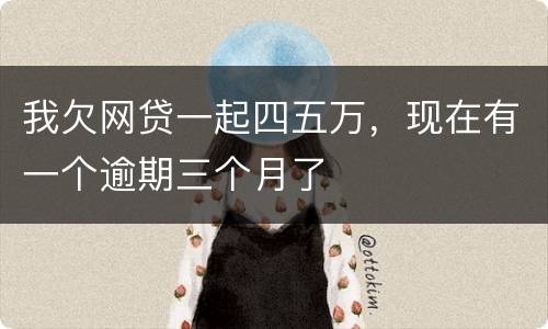 我欠网贷一起四五万，现在有一个逾期三个月了