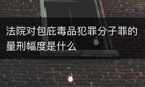 法院对包庇毒品犯罪分子罪的量刑幅度是什么