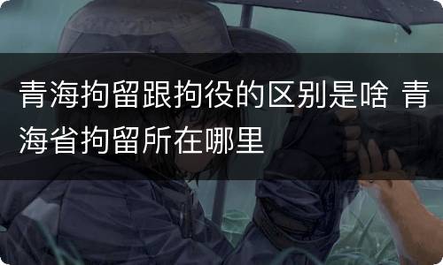 青海拘留跟拘役的区别是啥 青海省拘留所在哪里