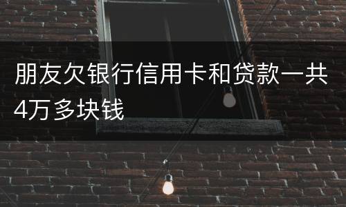 朋友欠银行信用卡和贷款一共4万多块钱