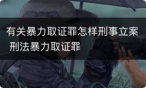 有关暴力取证罪怎样刑事立案 刑法暴力取证罪