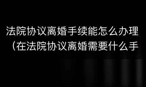 法院协议离婚手续能怎么办理（在法院协议离婚需要什么手续）