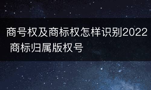 商号权及商标权怎样识别2022 商标归属版权号