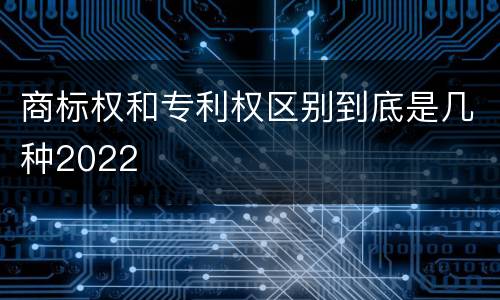商标权和专利权区别到底是几种2022