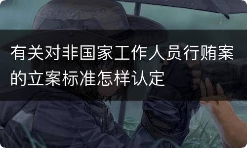有关对非国家工作人员行贿案的立案标准怎样认定