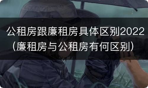 公租房跟廉租房具体区别2022（廉租房与公租房有何区别）